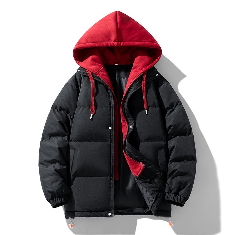 Cotton-Padded Coat Men'S Fake Two-Piece Coat Men'S Winter New Thick Warm Bread Coat Men'S Cotton-Padded Coat - Image 3